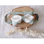 accessoire mariage homme noeud papillon satin amande ivoire