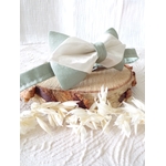 noeud papillon mariage nature vert amande satin ajustable