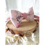 noeud papillon floral rose satin homme mariage