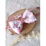 noeud papillon rose satin homme ajustable