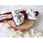 noeud papillon homme ajustable fleurs chocolat satin