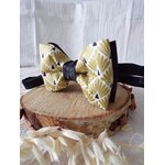 noeud papillon homme mariage noir or satin