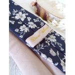cravate fleurs noir homme artisanale