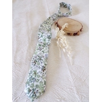 cravate fleurs vert amande accessoire mariage homme
