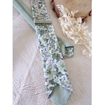 cravate originale homme mariage fleurs vert amande fait main