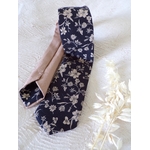 cravate noir fleur homme fait main