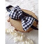 noeud papillon vichy noir blanc homme
