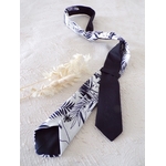 cravate noire slim originale homme fait main