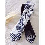 cravate slim homme noir blanc originale artisanal