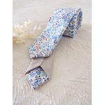 accessoire homme mariage Liberty bleu beige