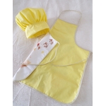 cadeau enfant personnaliser tablier toque impermeable fait main