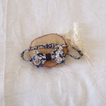 noeud papillon homme marguerite noir