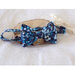accessoire de mode homme mariage Liberty bleu fait main