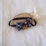 accessoire mode homme noeud papillon noir taupe tissu fait main