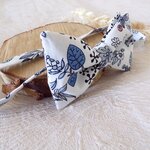 noeud papillon tissu bleu homme accessoire mariage