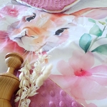 cadeau bébé lapin rose fait main