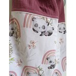 serviette maternelle eponge rose panda