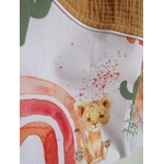 serviette maternelle eponge lion