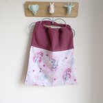 bavoir maternelle serviette cantine licorne rose