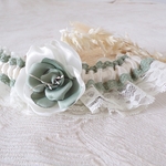 accessoire mariee dentelle ivoire vert sauge mariage boheme champetre