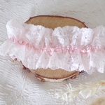 jarretière mariage rose romantique dentelle