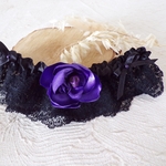 accessoire mariage gothique violet dentelle noir