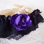 accessoire ùariée dentelle mariage gothique noir
