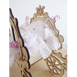 mariage bapteme princesse carrosse fait main bois dentelle personnaliser