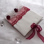 livre dor mariage rouge blanc doré personnaliser