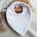 bavoir naissance anti bave renard endormi rose