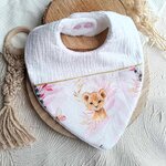 cadeau naissance fille bavoir savane éponge bambou