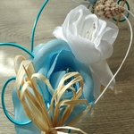 Bouquet de mariage tombant fleurs fil aluminium