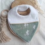Bavoir lapin blanc naissance bambou