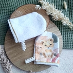 mini gants de toilette savane enfant eponge bambou