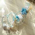 Bouquet de mariage cascade fil aluminium raphia couillage fleurs