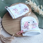 gants de toilette enfant tortue éponge bambou