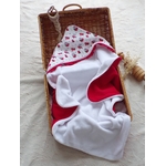 cape de bain fille rouge bambou