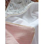 cape de bain éponge bambou gaze de coton bébé fille