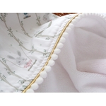 sortie de bain bébé fille lapin rose