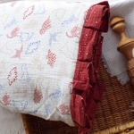 couverture molletonnée bébé dinosaure terracotta