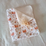couverture bébé renard beige fausse fourrure