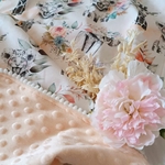 cadeau bébé fille couverture naissance savane rose saumon