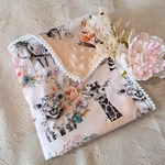couverture bébé savane saumon bohème minky mi saison