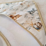 trousseau bébé bain bambou renard lapin cadeau naissance mixte