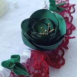 jarretière mariage bordeaux vert émeraude doré