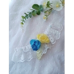 accessoire mariee dentelle satin bleu jaune dolce vita