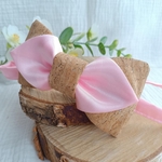 noeud papillon liège satin rose mariage champêtre romantique