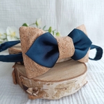 noeud papillon préformé homme mariage liège bleu marine