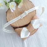 accessoire marié noeud papillon liège satin ivoire made in france