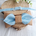 noeud papillon mariage homme bleu ciel liège satin boheme champetre